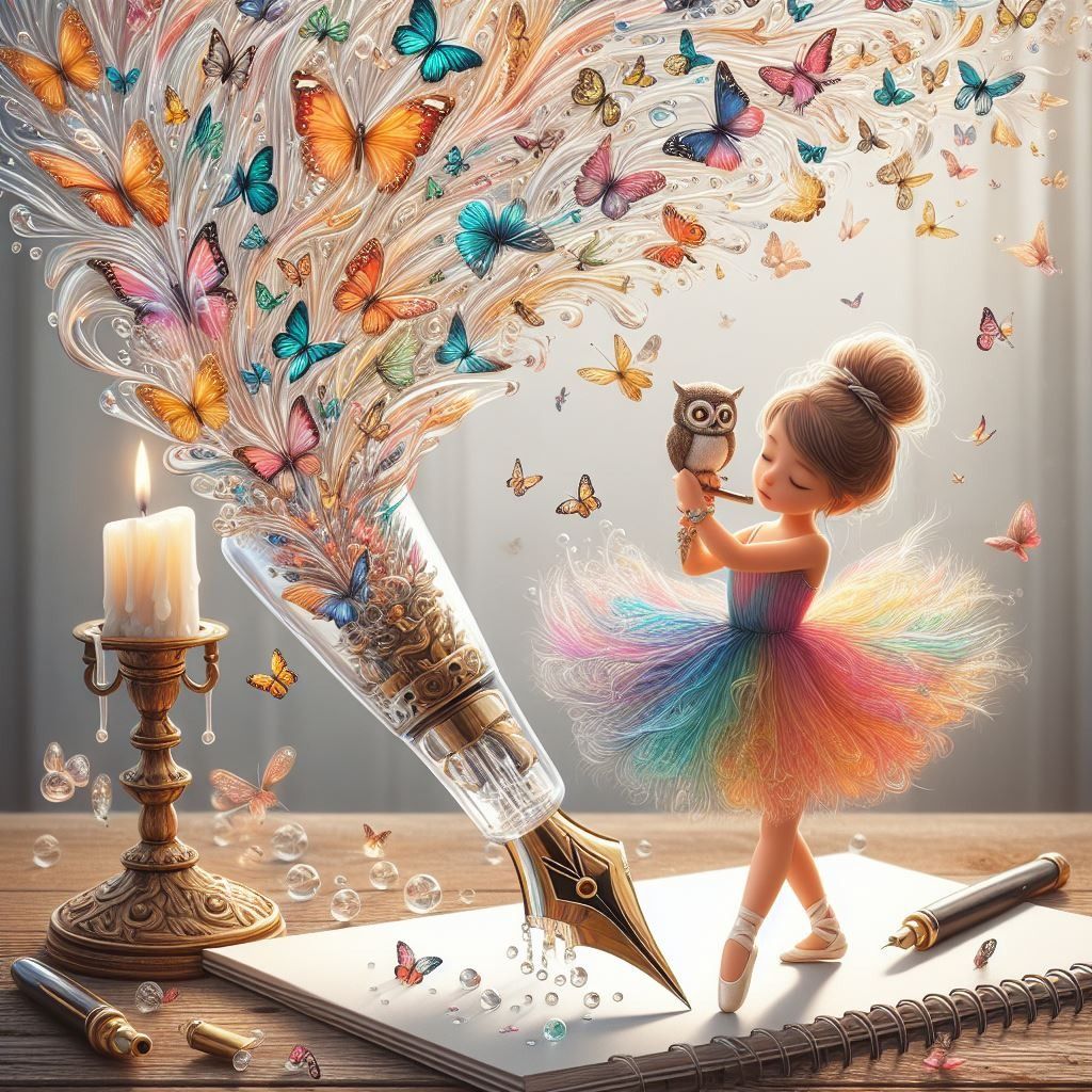 Diamond Painting - Little Girl Dancing on Paper