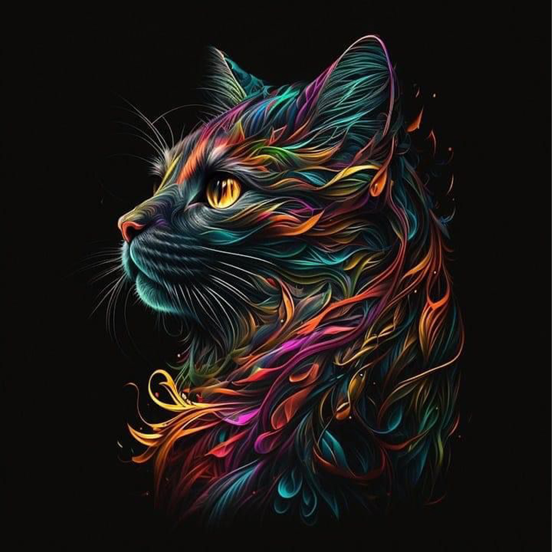 Diamond Painting -A Colorful Cat