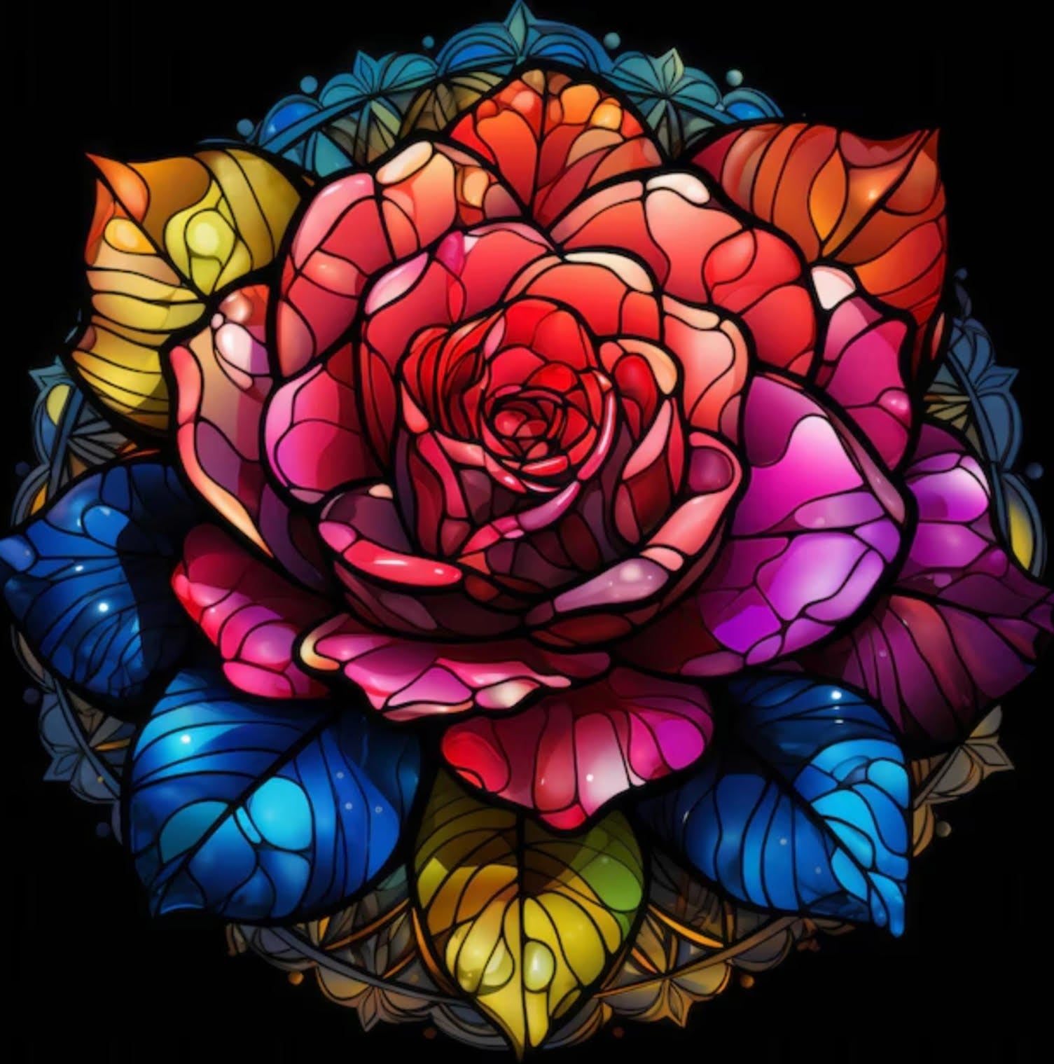 Diamond Painting - A Colorful Rose