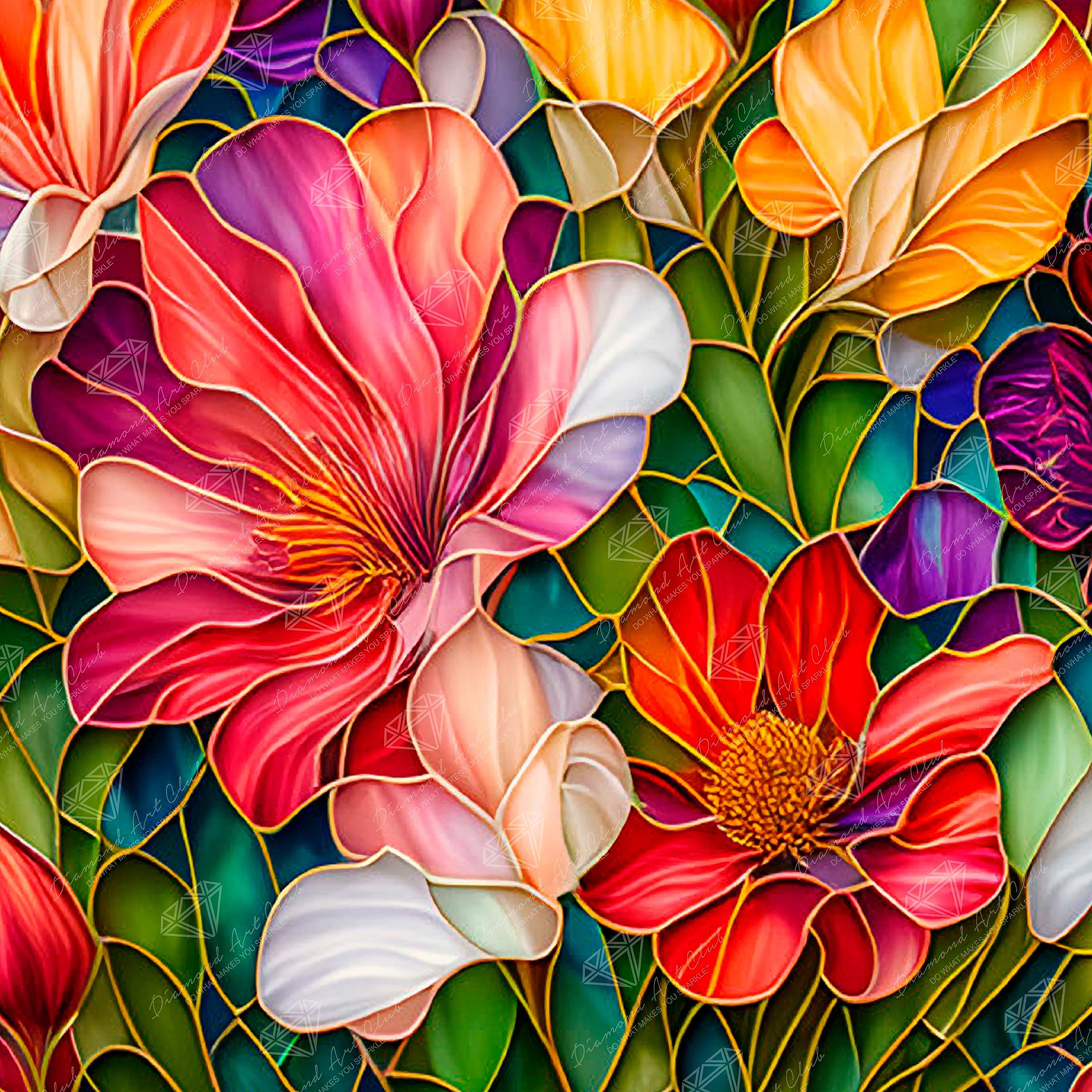 Diamond Painting - Flowers of Various Colors