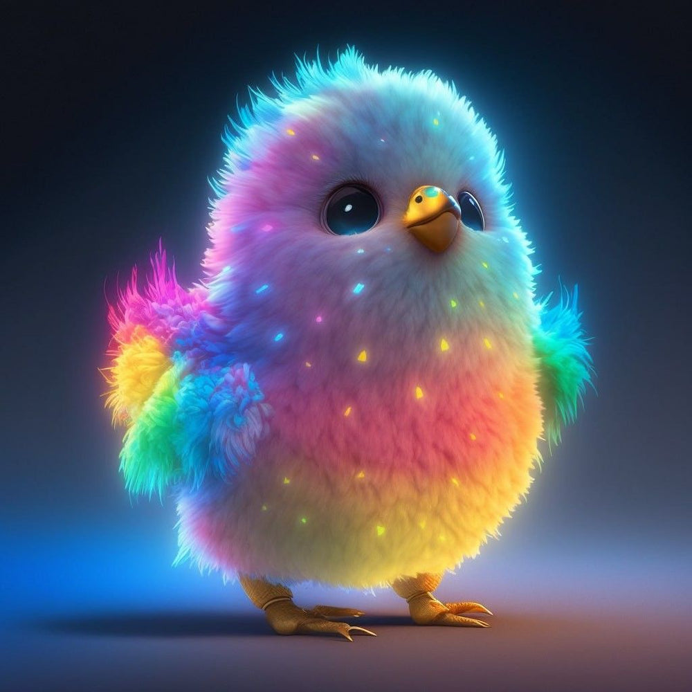 Diamond Painting -  Chicken with Colorful Light