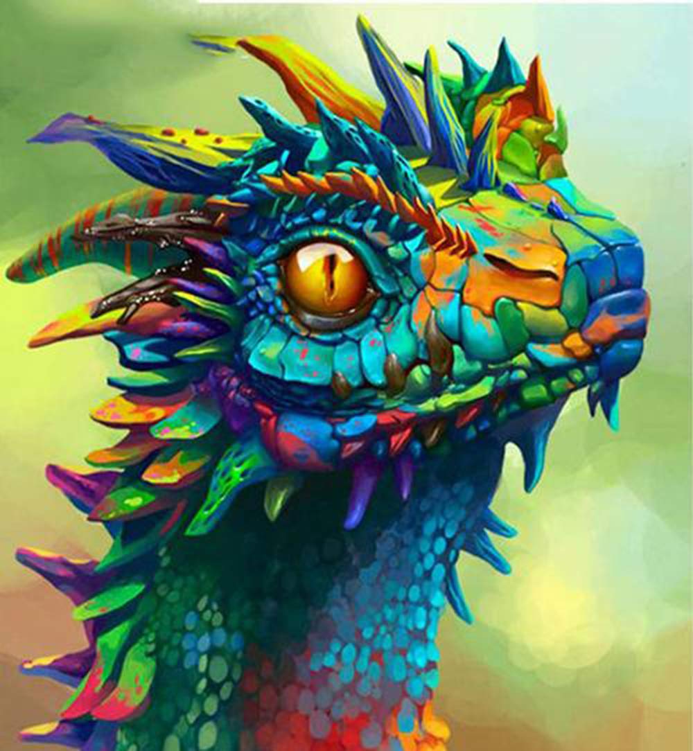 Diamond Painting - Colored Dragon