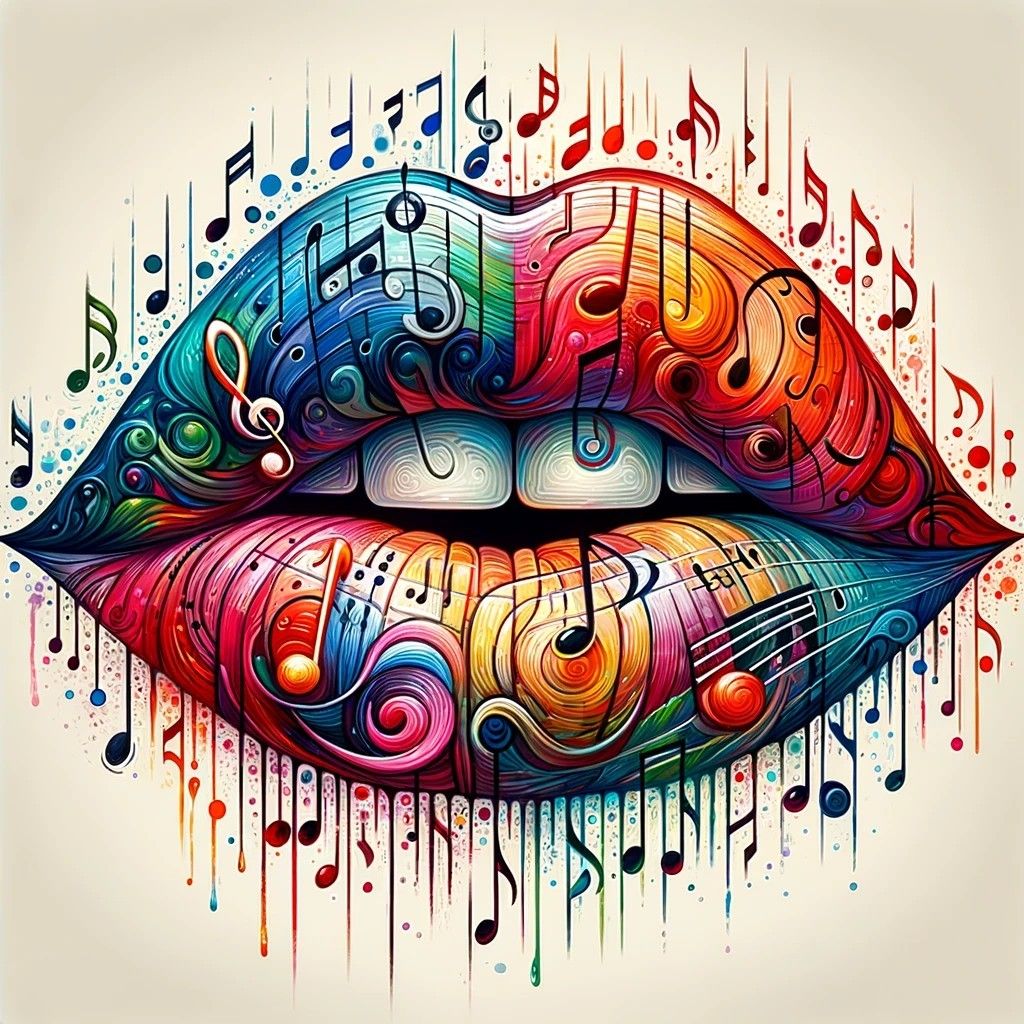 Diamond Painting -Musical Note Lips