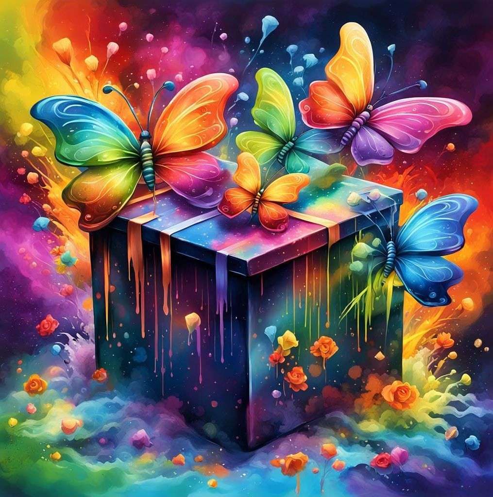 Diamond Painting -  Butterfly Gift Box