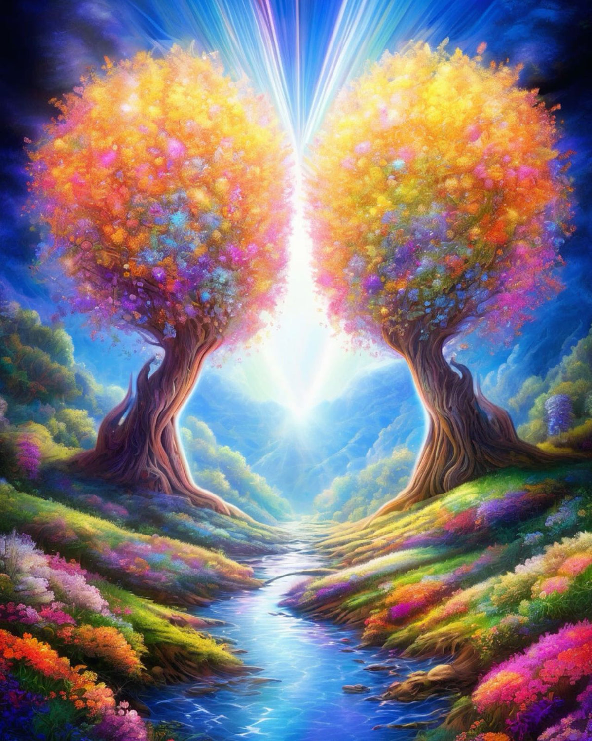 Diamond Painting -  Two Trees by the River