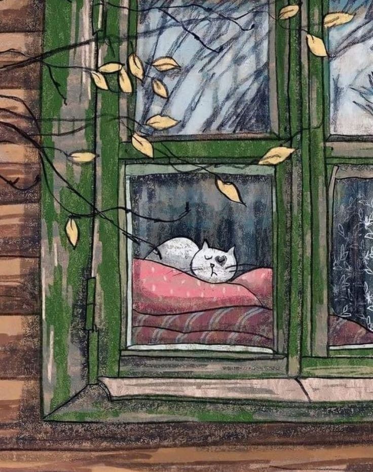 Diamond Painting - Cat Asleep by the Window