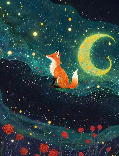 Diamond Painting - Fox in the Moonlight