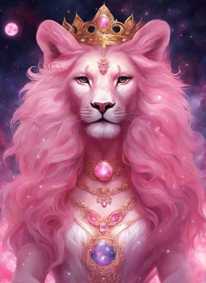 Diamond Painting -  Pink Leopard Princess