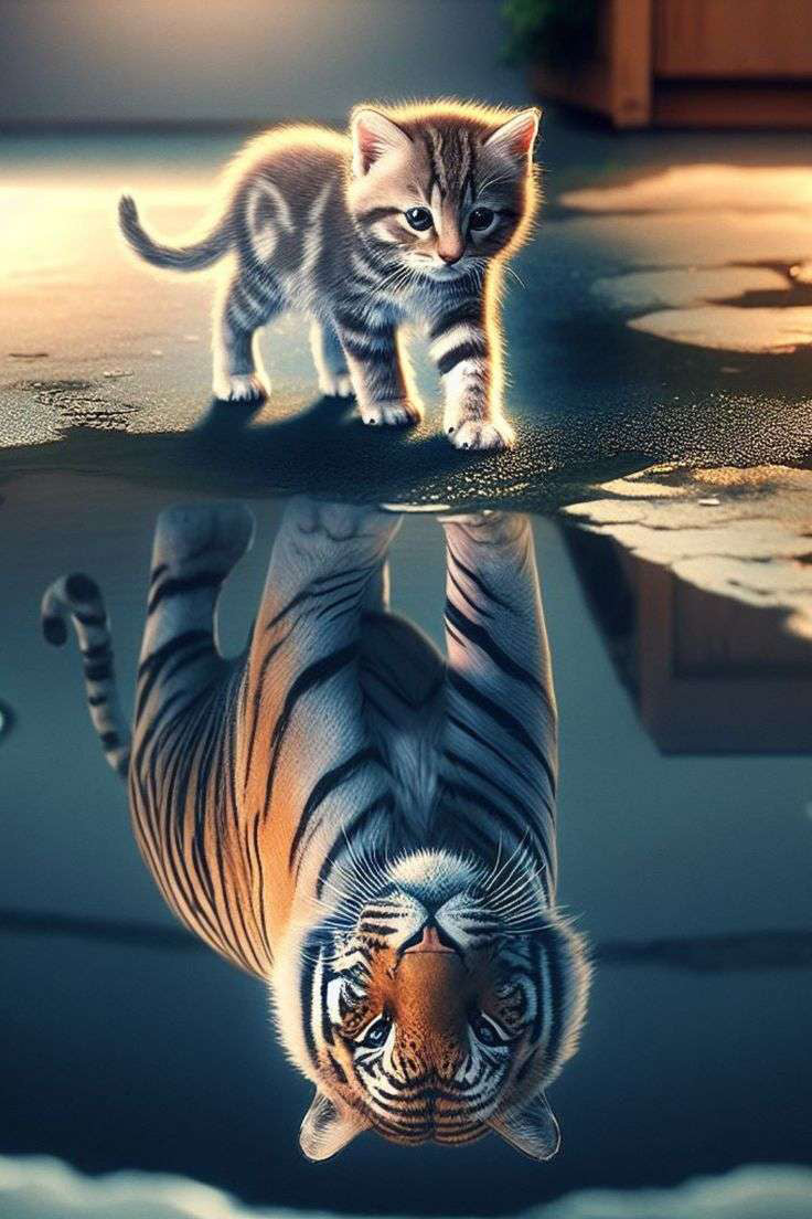 Diamond Painting - Cat and Tiger