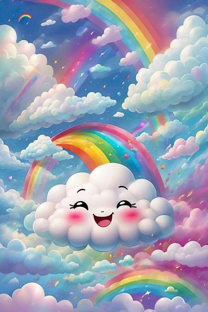 Diamond Painting - Smiling Clouds and Rainbows