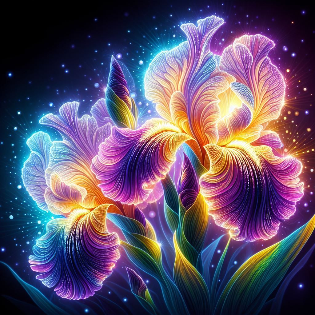 Full Crystal Diamond Painting-Glowing Flowers