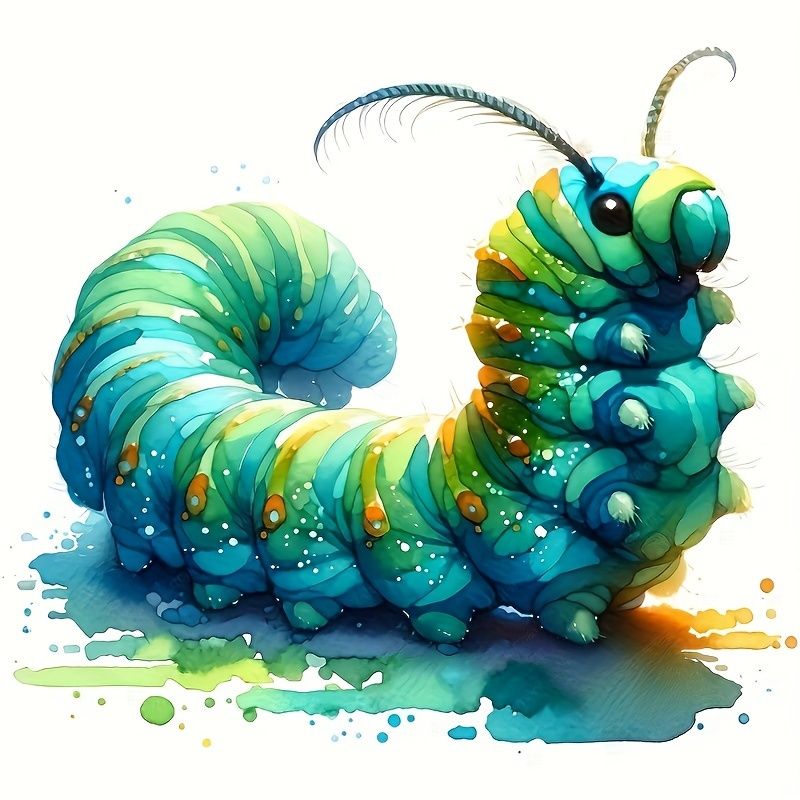 Full Crystal Diamond Painting-Caterpillar