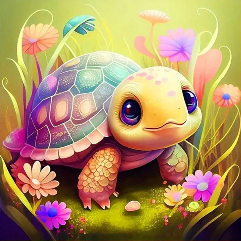 Full Crystal Diamond Painting-Turtle in the Grass