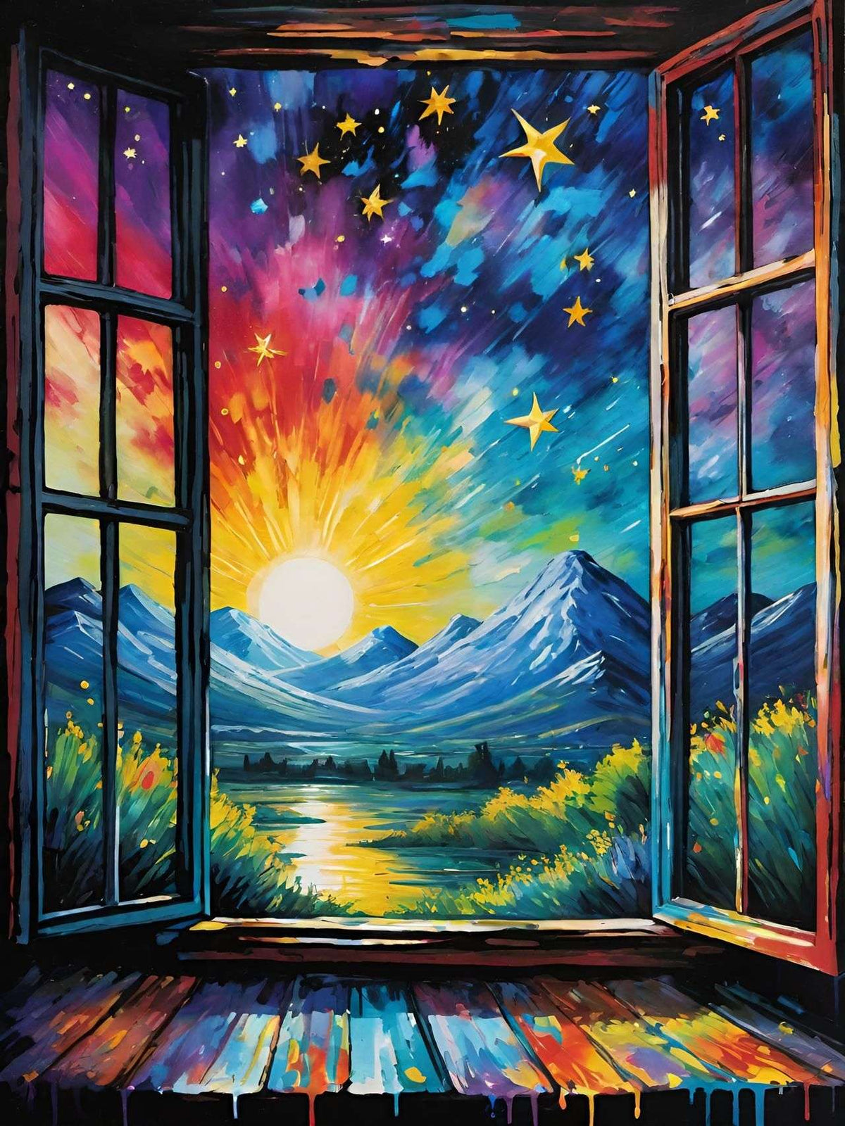 Diamond Painting -  Sunset by the Window