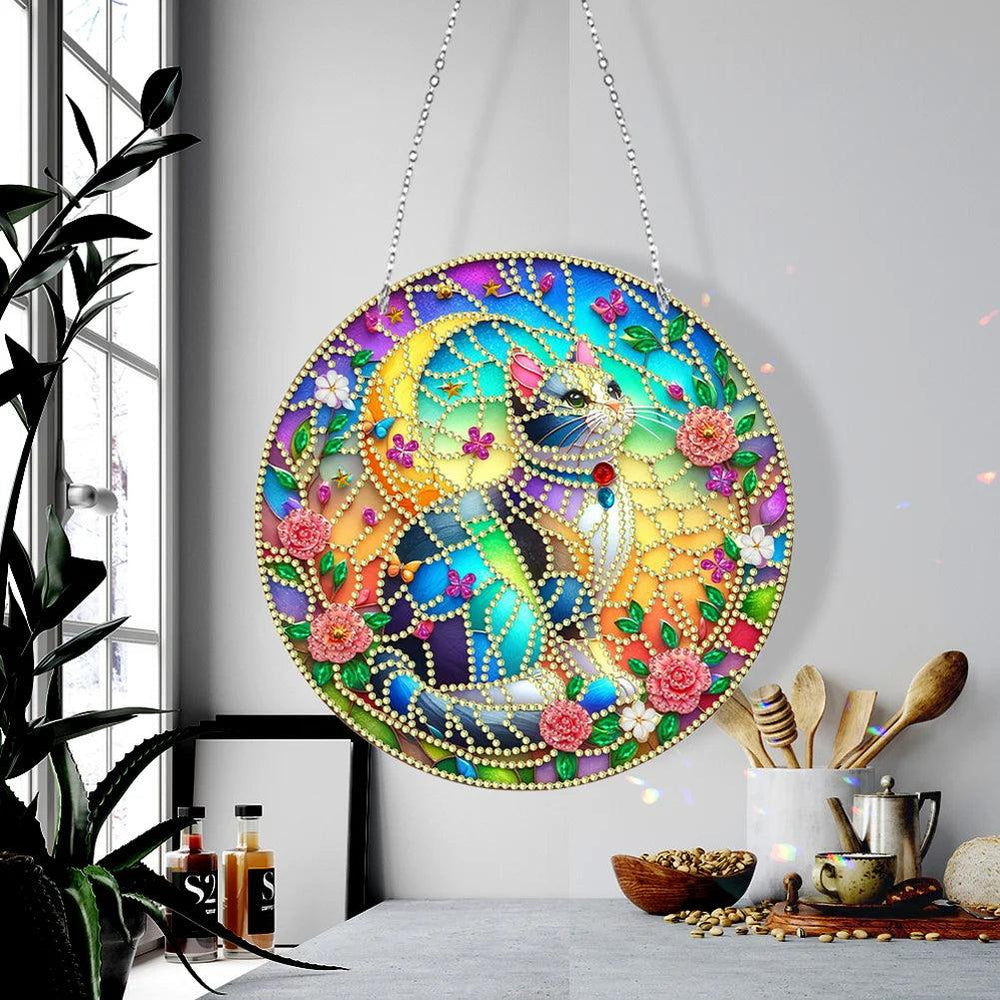 Diamond Painting-Decorative Wall Hanging (Cat)