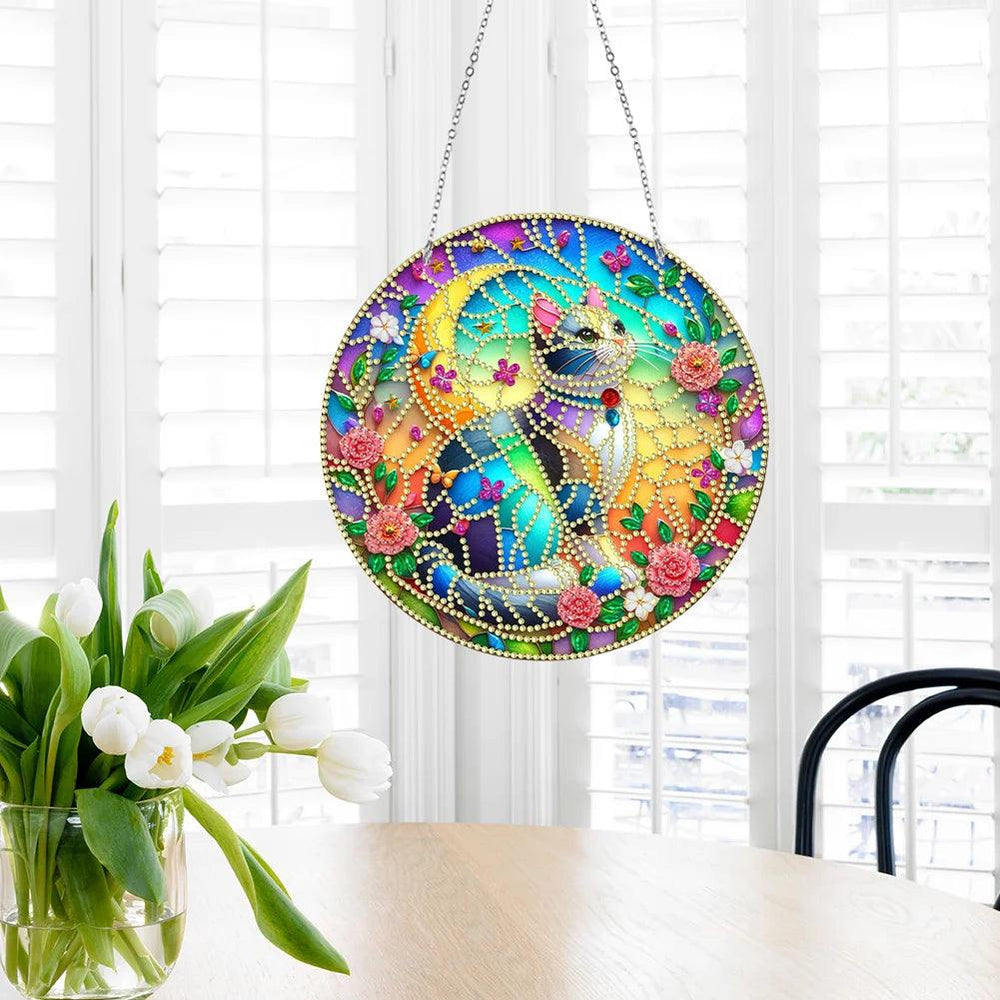 Diamond Painting-Decorative Wall Hanging (Cat)