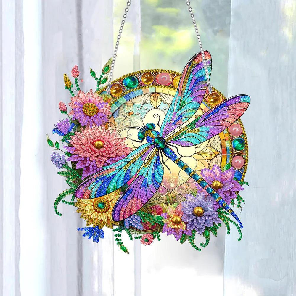 Diamond Painting-Decorative wall hanging (Dragonfly)