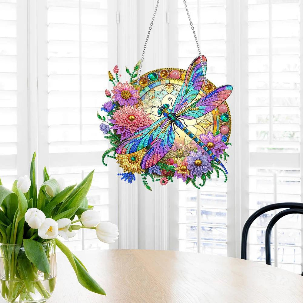 Diamond Painting-Decorative wall hanging (Dragonfly)