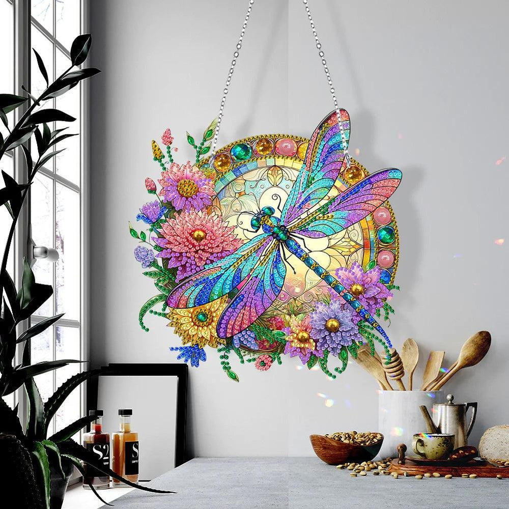 Diamond Painting-Decorative wall hanging (Dragonfly)