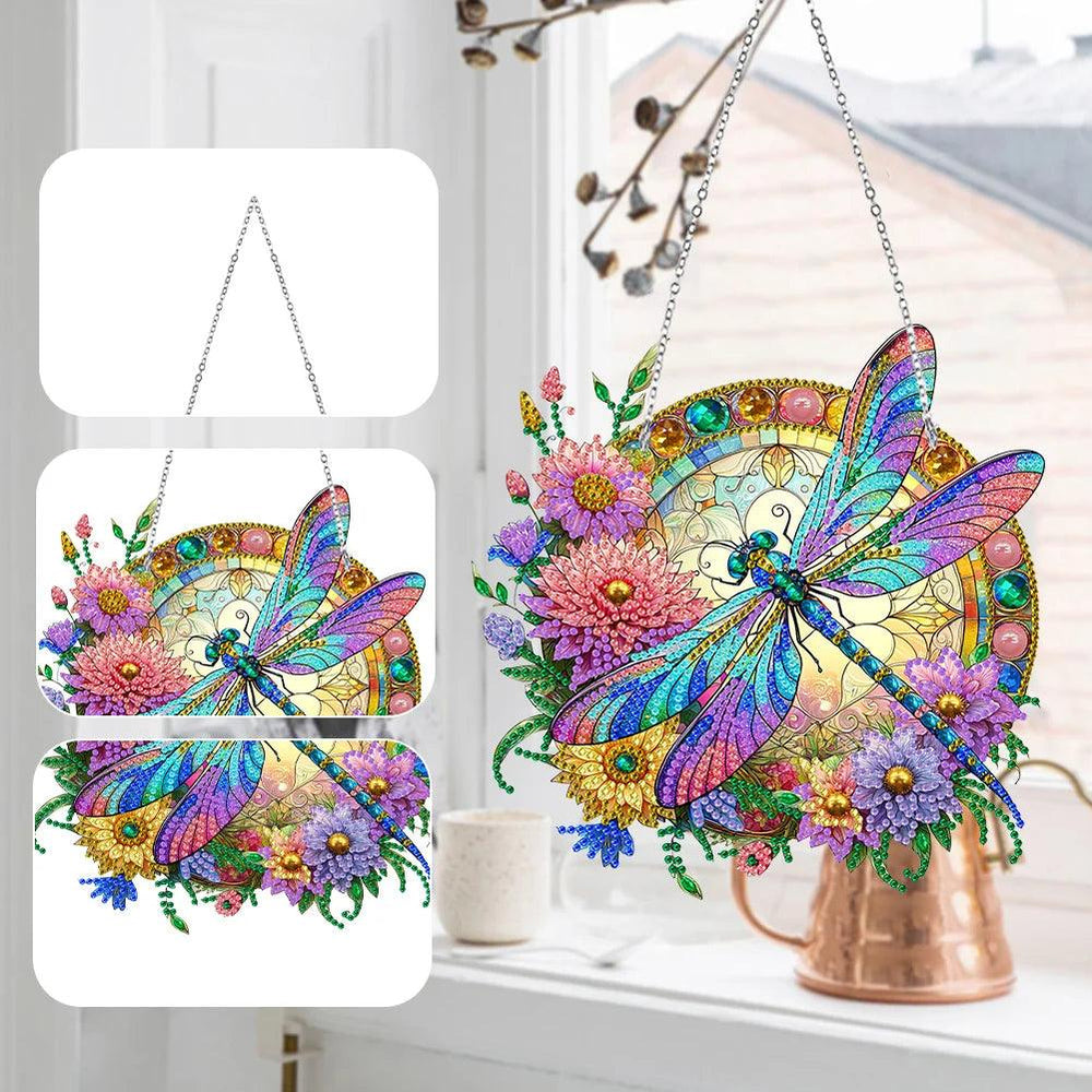 Diamond Painting-Decorative wall hanging (Dragonfly)