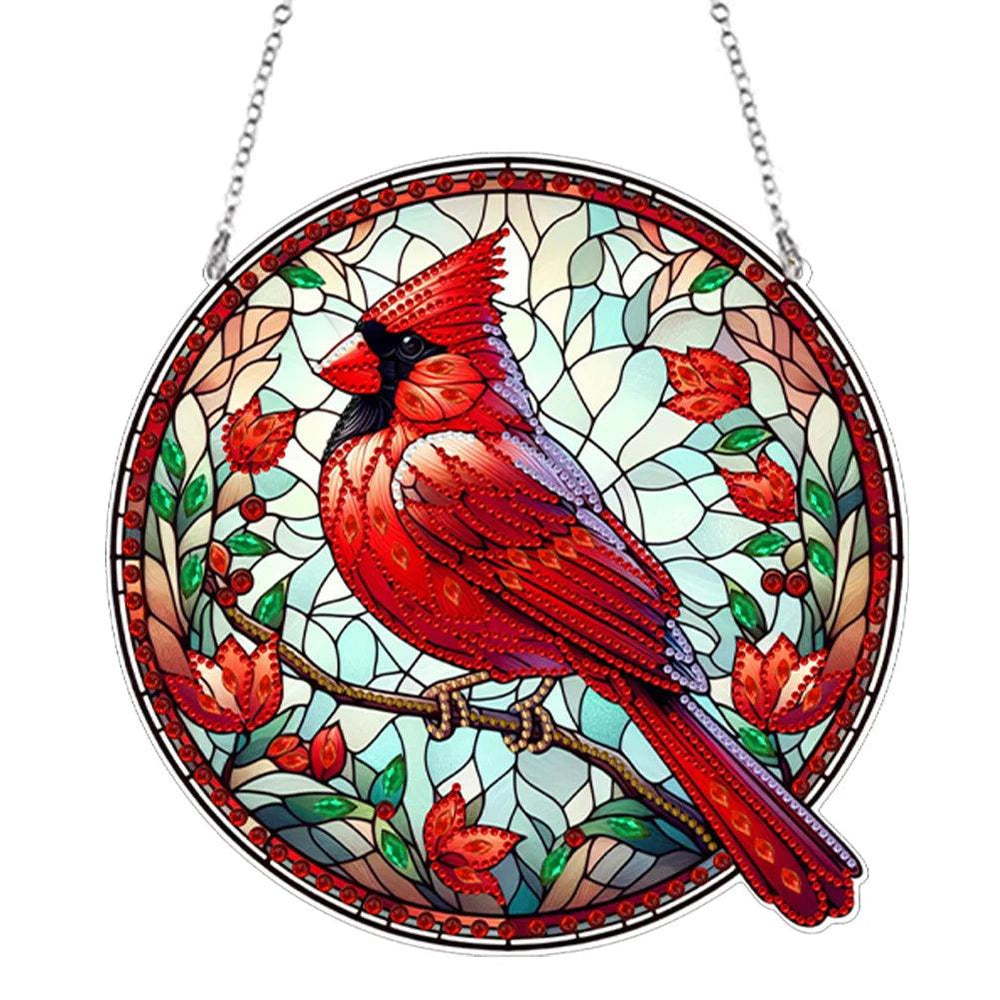 Diamond Painting-Decorative Wall Hanging (Red Bird)