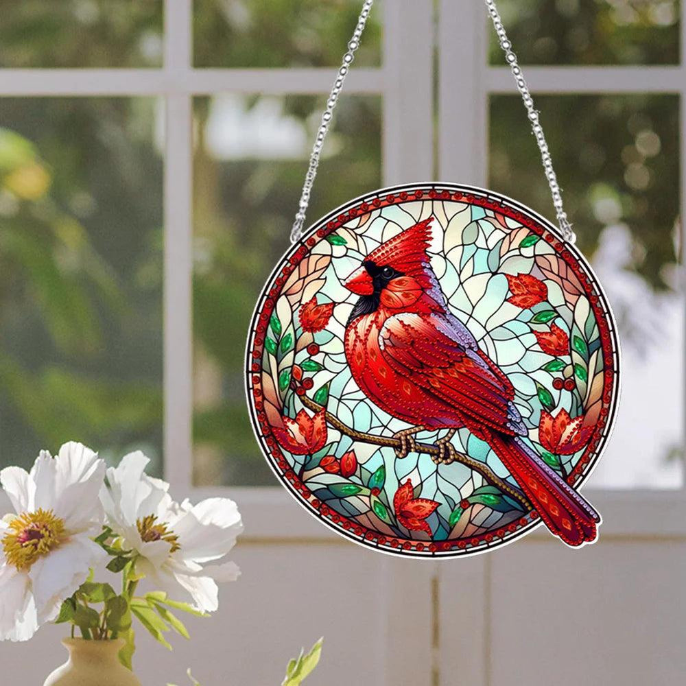 Diamond Painting-Decorative Wall Hanging (Red Bird)