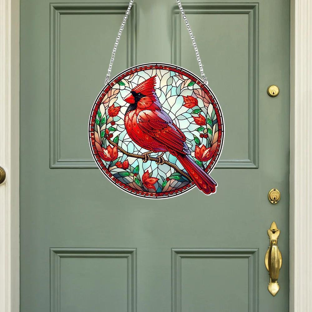 Diamond Painting-Decorative Wall Hanging (Red Bird)