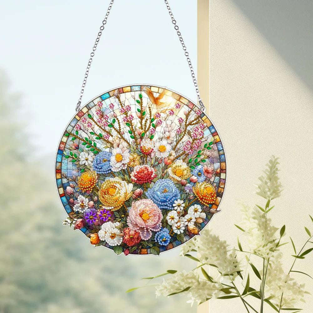 Diamond Painting-Decorative Wall Hanging (Tulip Flower)