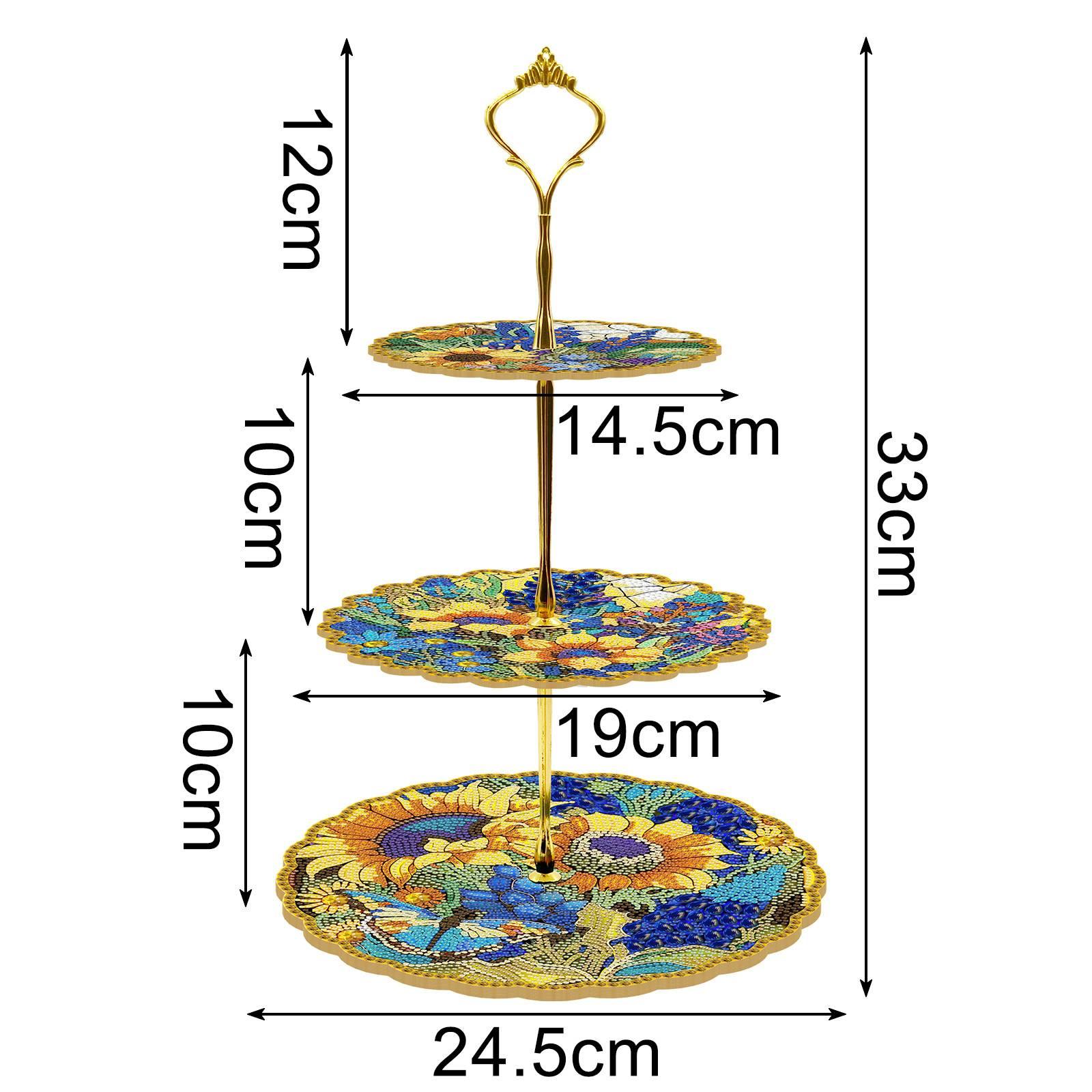 Diamond Painting-Three-layered Three-dimensional Dinner Plate