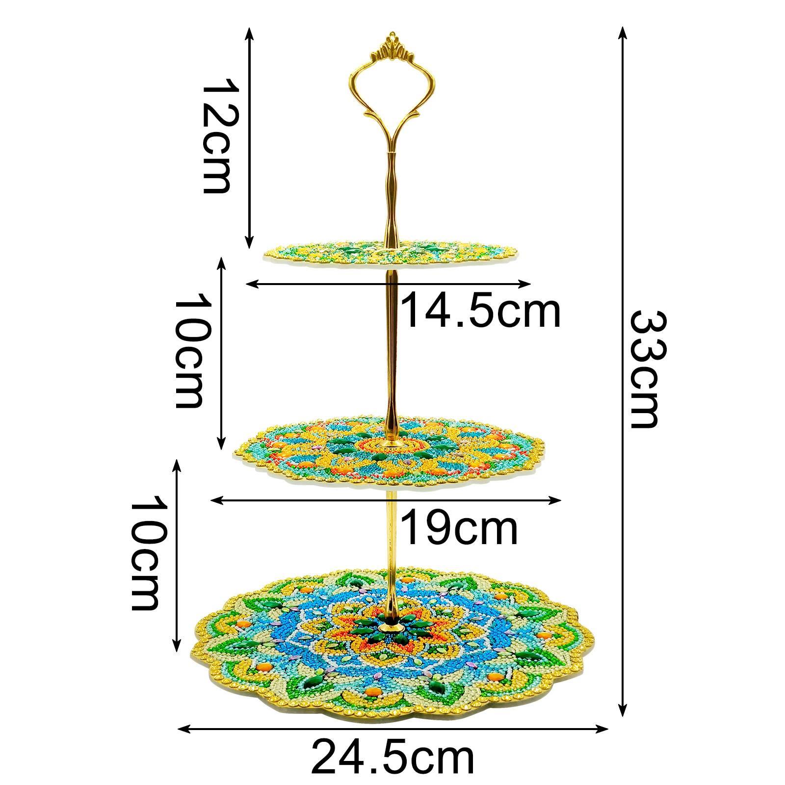 Diamond Painting-Three-layer Three-dimensional Green Dinner Plate