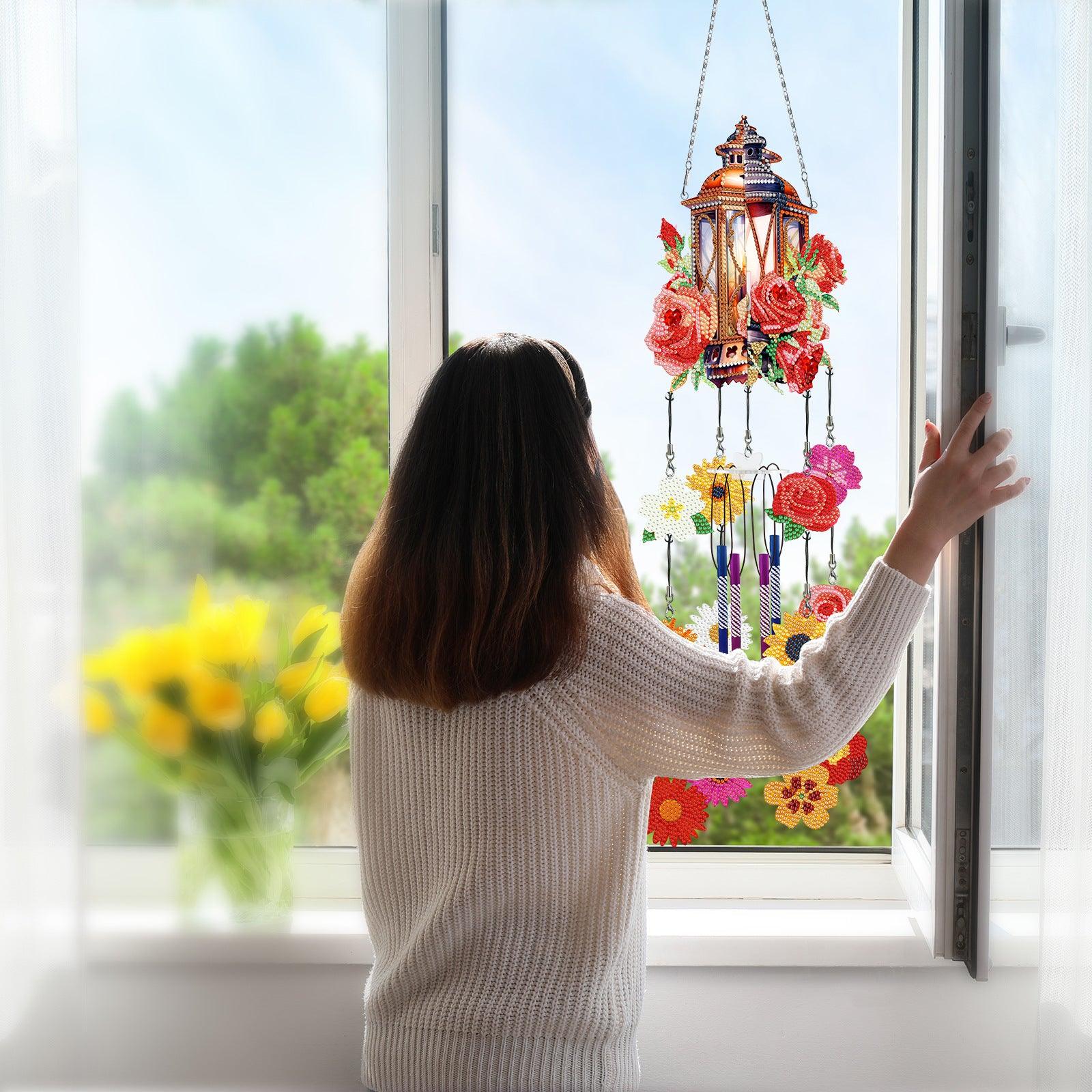 Diamond Painting-Hanging Wind Chimes (Flower House)