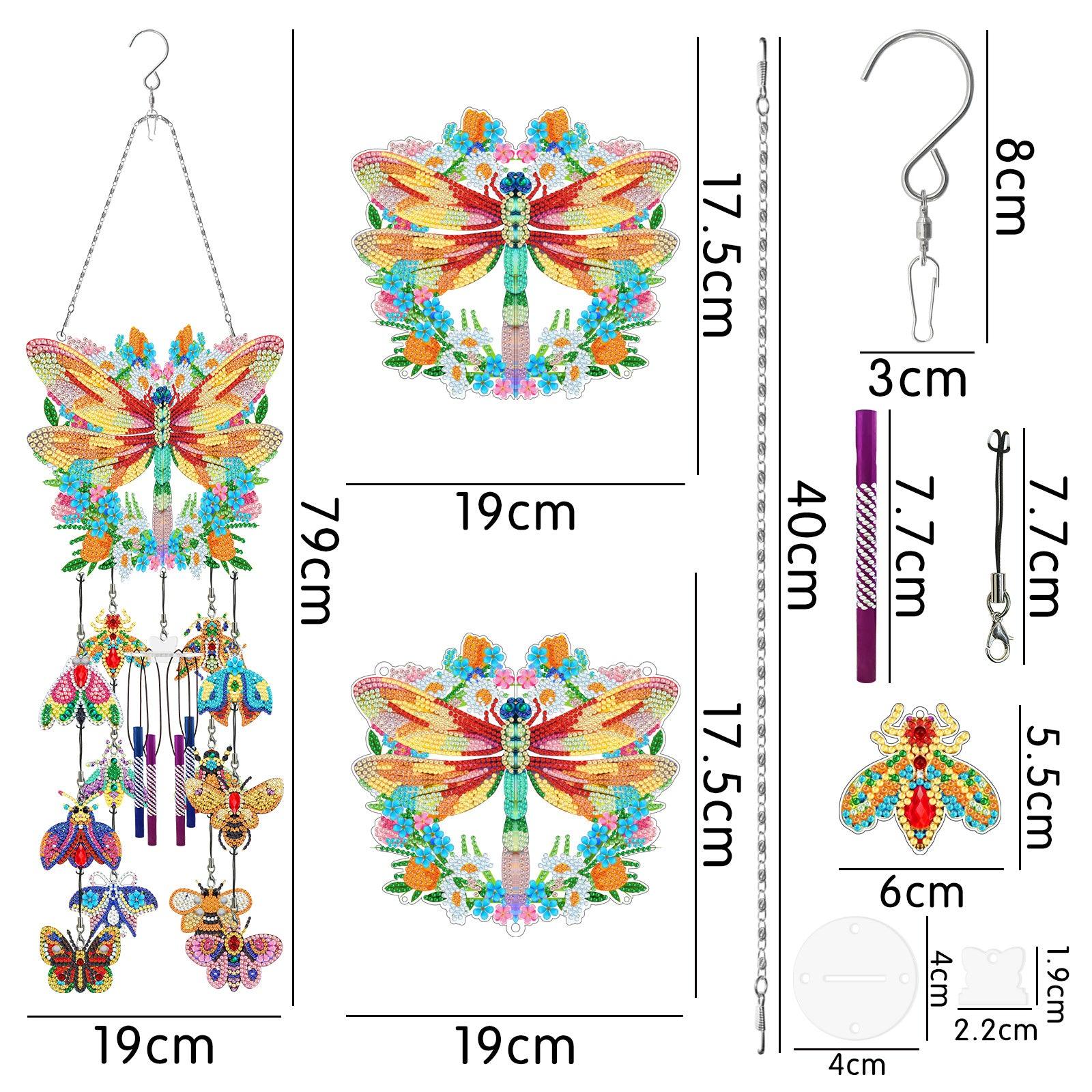 Diamond Painting-Hanging Wind Chimes (Butterfly)