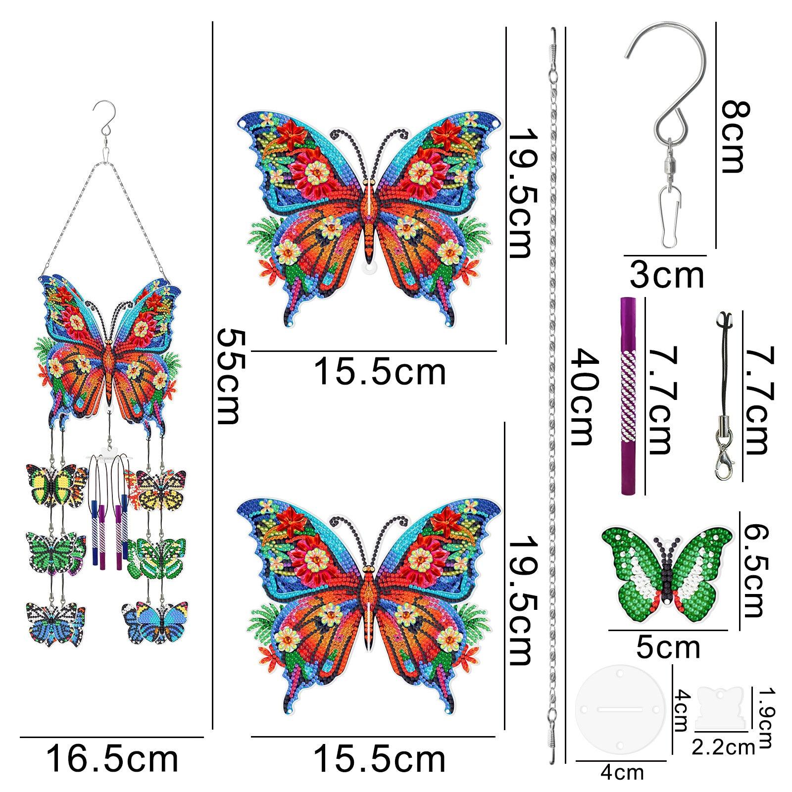 Diamond Painting-Hanging Wind Chimes (Butterfly)