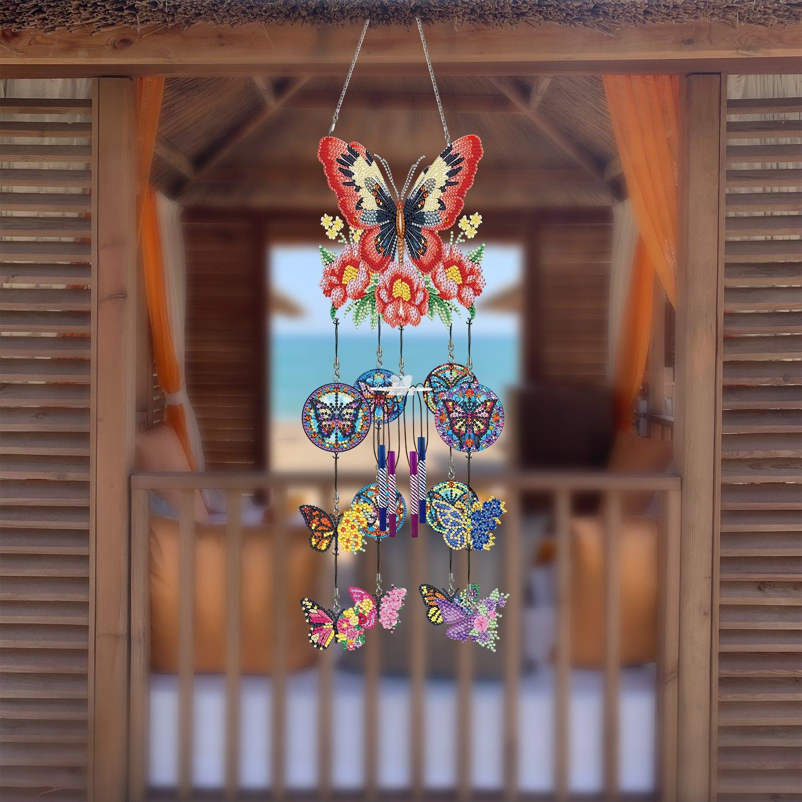 Diamond Painting-Hanging Wind Chimes (Butterfly)