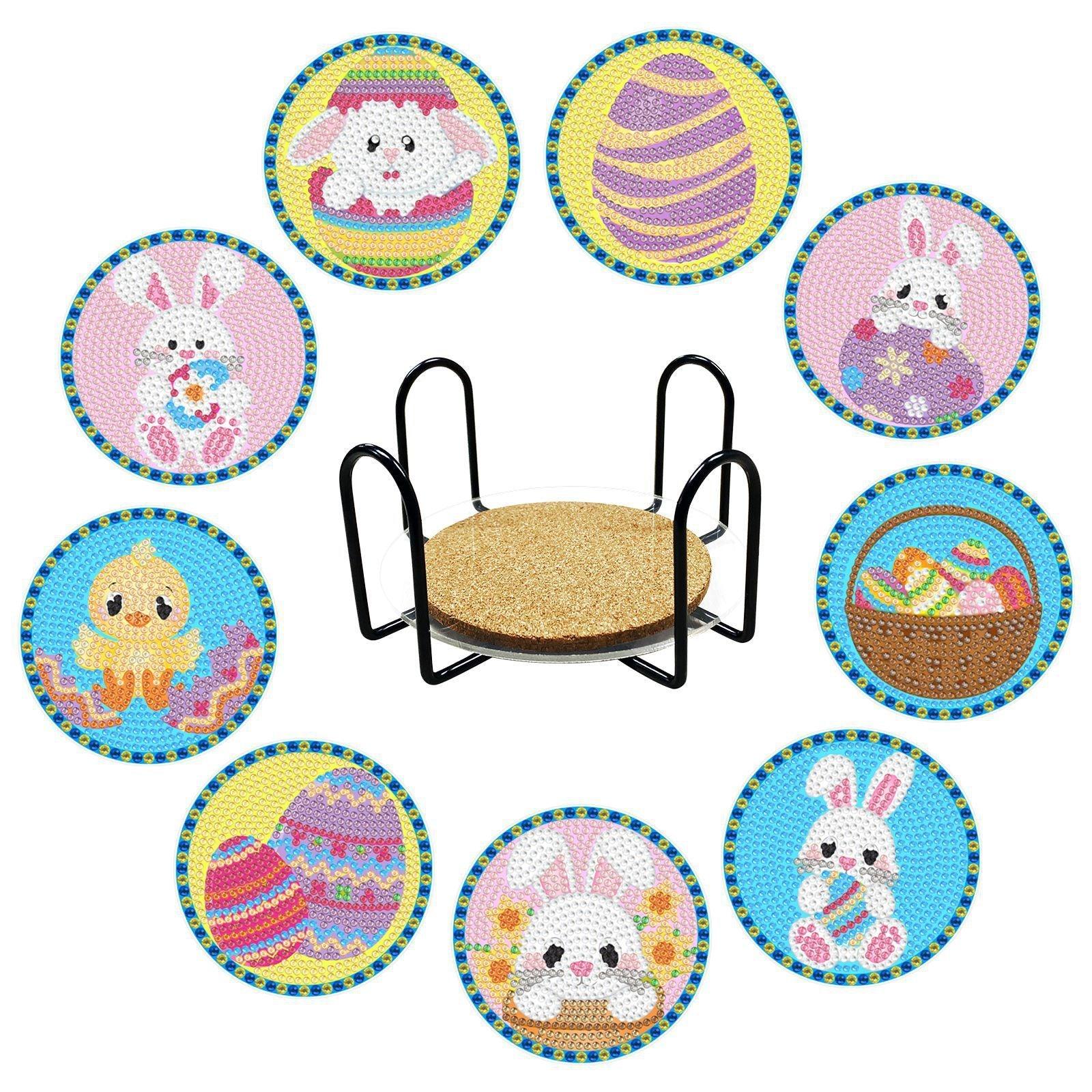 Diamond Painting-Coaster-9Pcs Cute Series