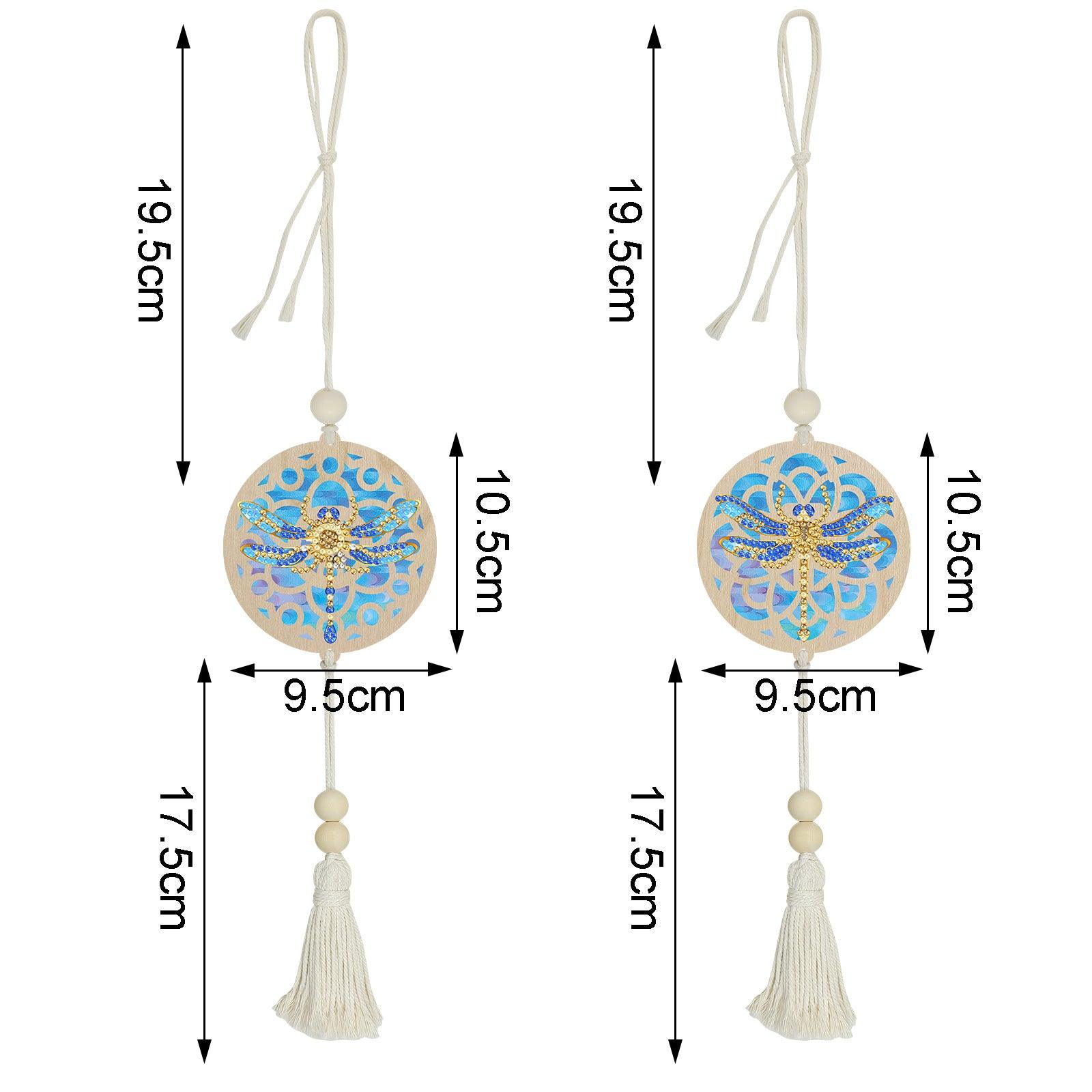 Diamond Painting-Wall Decoration, Two-piece Set（Blue Dragonfly）