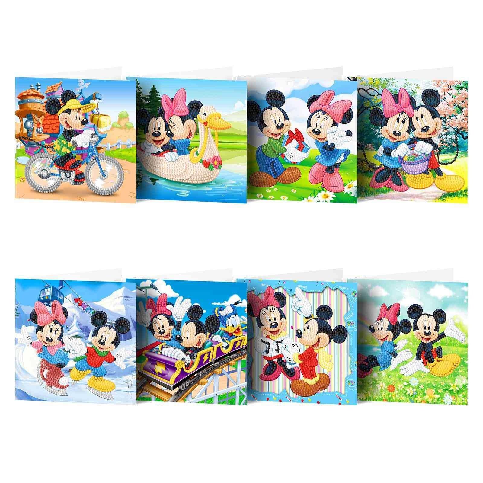 Diamond Painting-Greeting Card-8Pcs Cartoon Characters Series