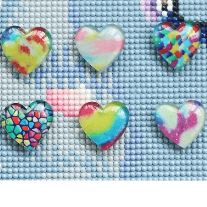 Diamond Painting-Minority Colorful Hearts Locator