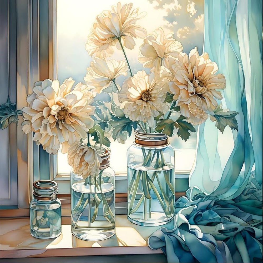 Diamond Painting - Carnations by the Window