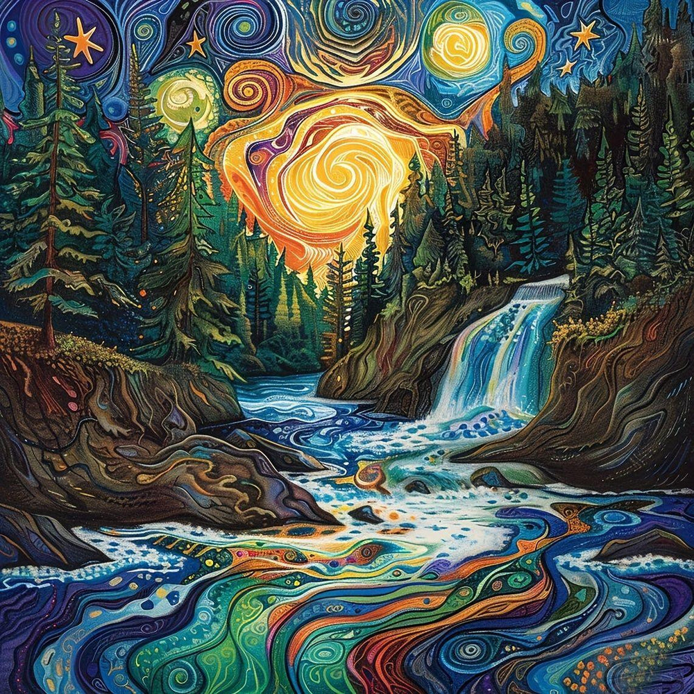 Diamond Painting - Flowing Waterfall