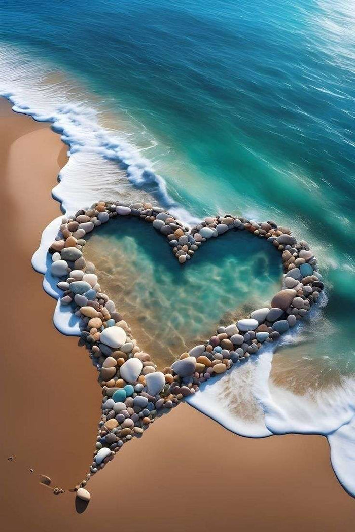 Diamond Painting - Heart on the Beach