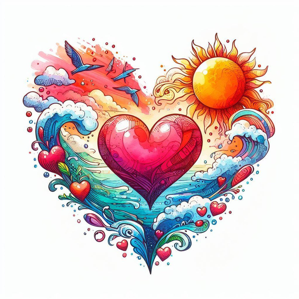 Diamond Painting - Heart Sun