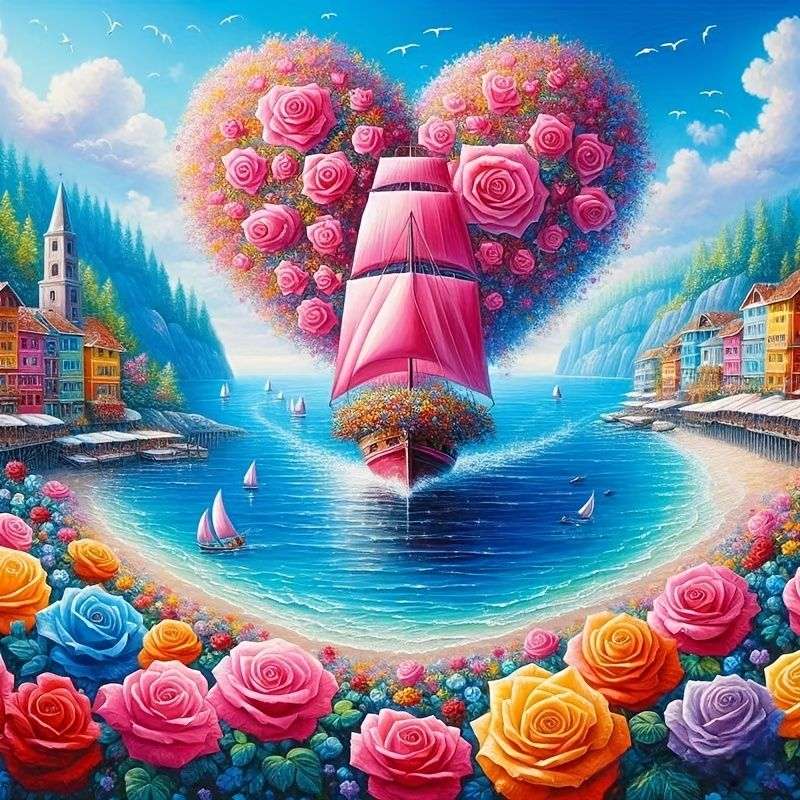 Diamond Painting - Heart Ship