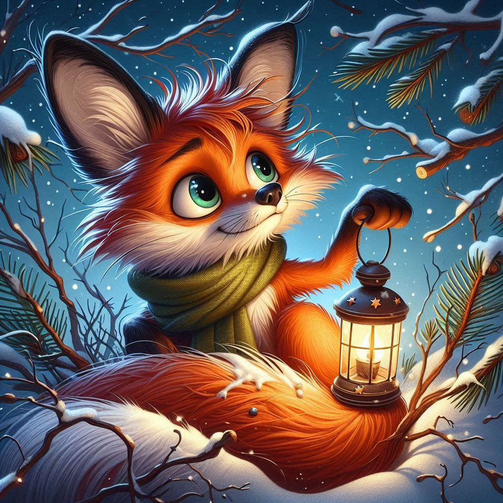 Diamond Painting - The Fox with the Lamp