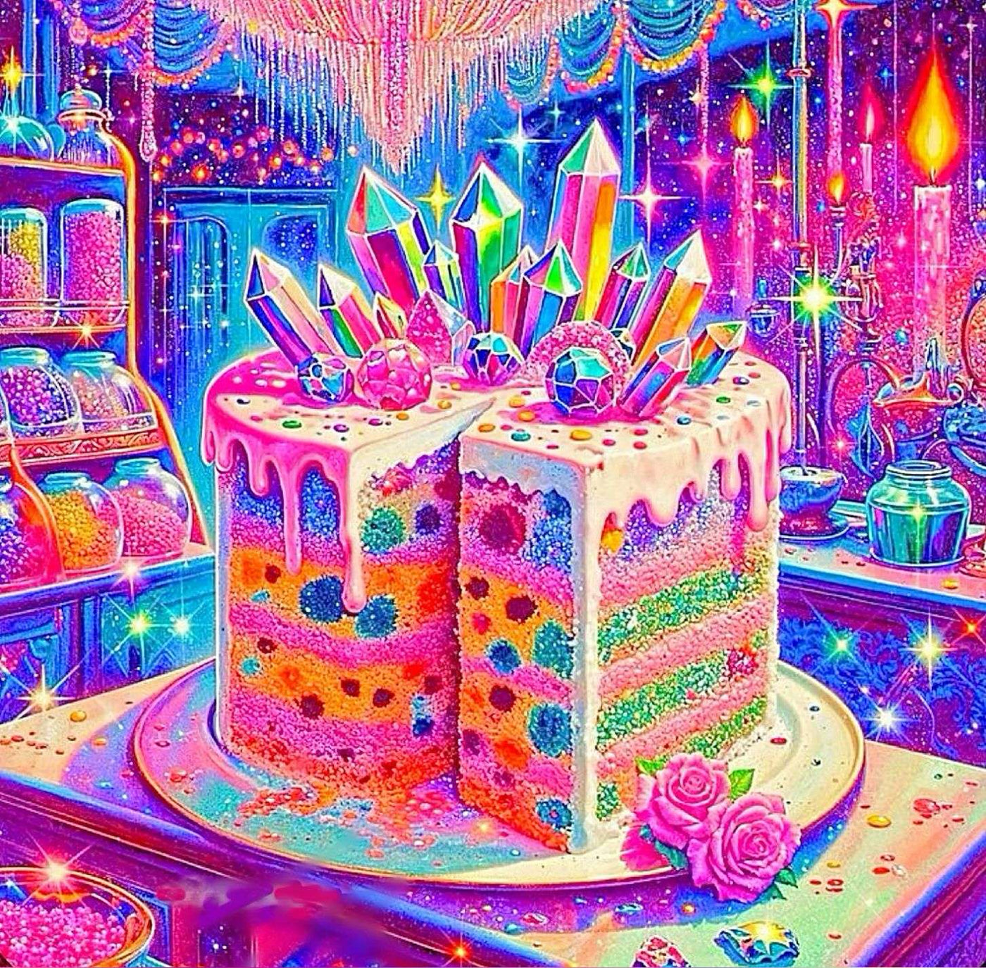 Diamond Painting - Neon Cake