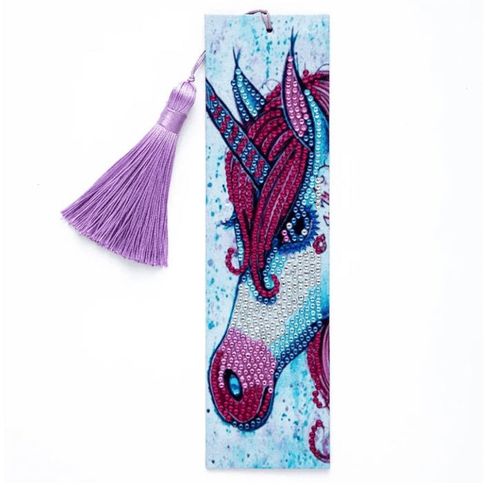 Diamond Painting-Bookmark with Colorful Unicorn