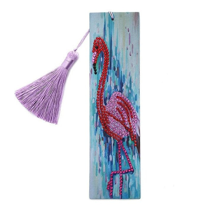 Diamond Painting-Bookmark with Flamingo