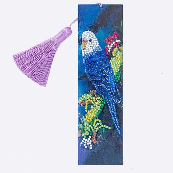 Diamond Painting-Bookmark with Parrot on Branch