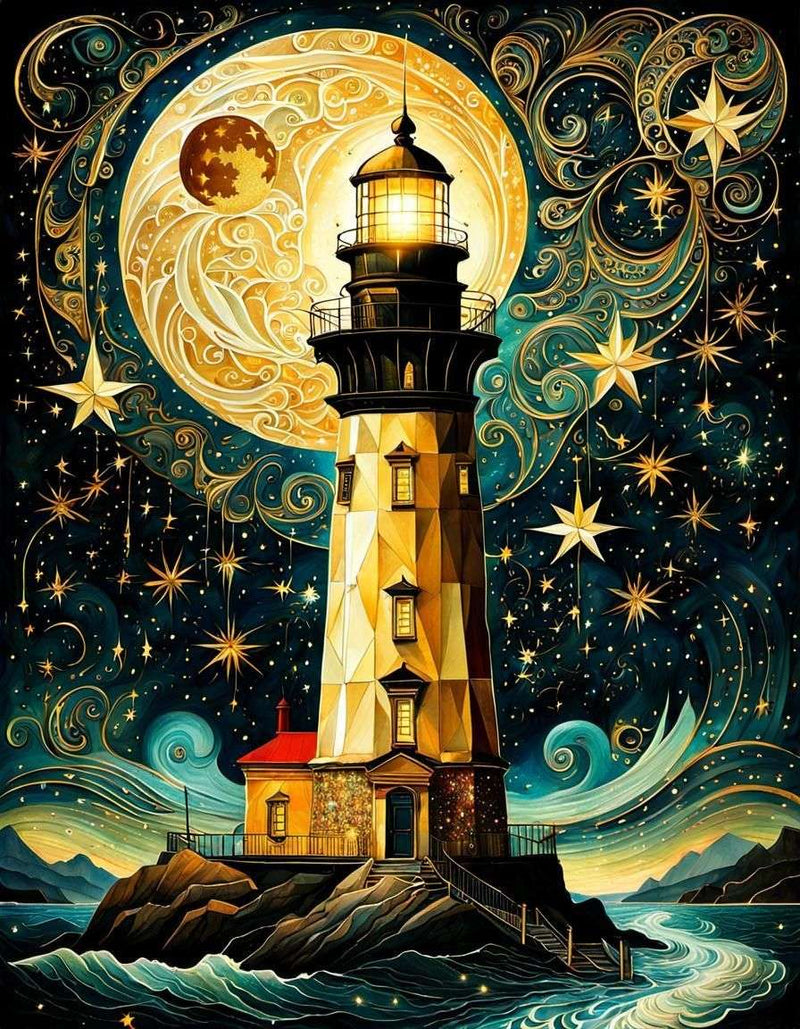 Diamond Painting - Lighthouse by the River