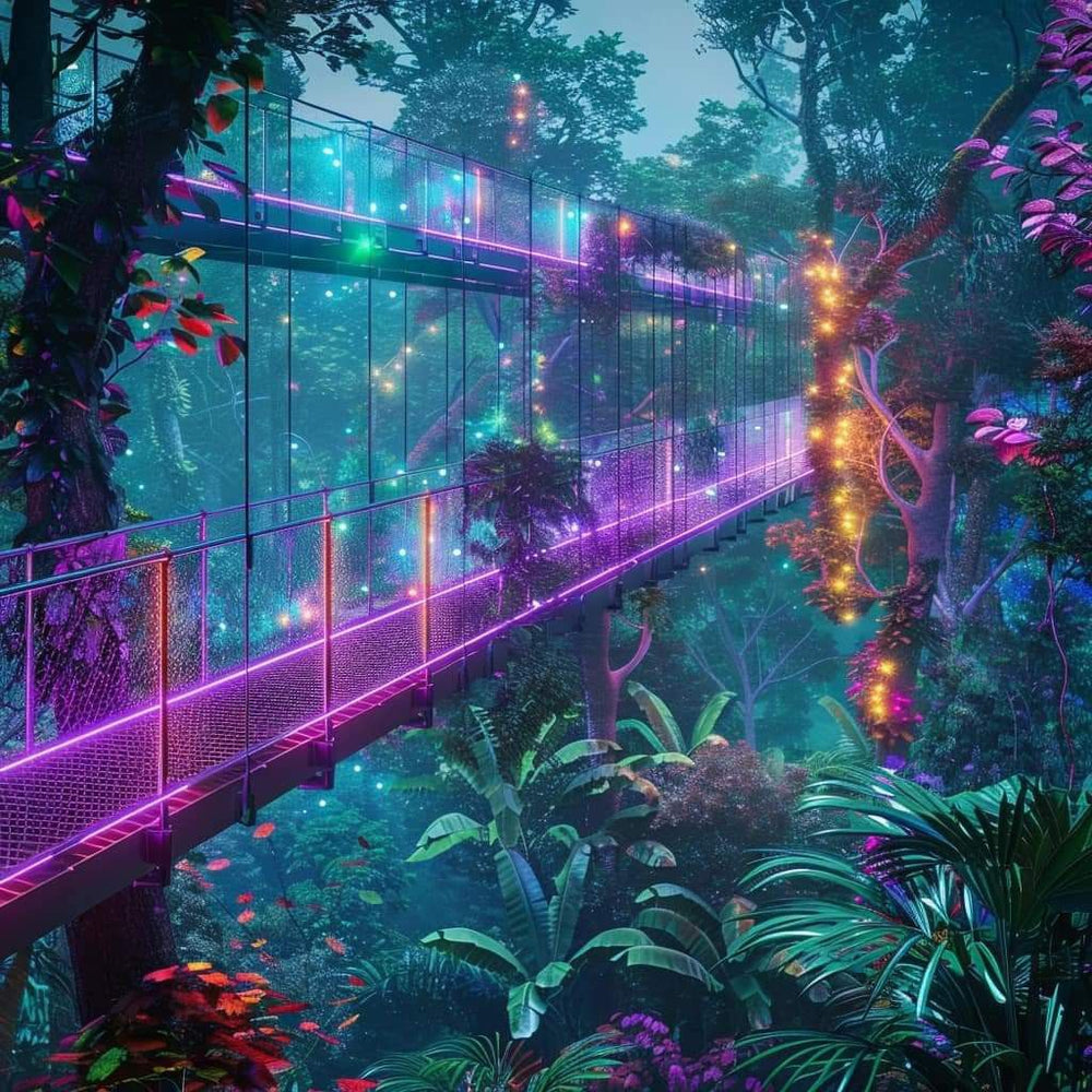 Diamond Painting - Purple Observation Bridge